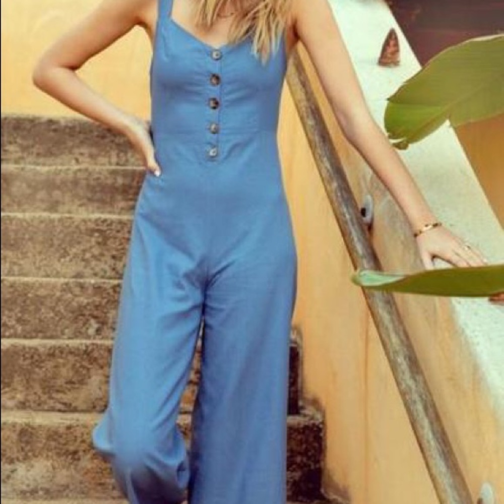 Boardwalk Dreamin Open Back Cropped Jumpsuit